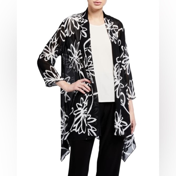 Carolina Rose Wildflower Georgette Swing Cardigan - Picture 2 of 7